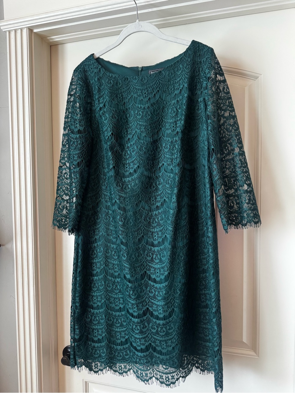 Jessica Howard Teal Lace Midi Dress